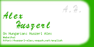 alex huszerl business card